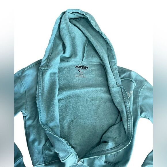 Disney Mickey and Friends soft Aqua Green Zip-Up Hoodie, XS - Picture 5 of 8